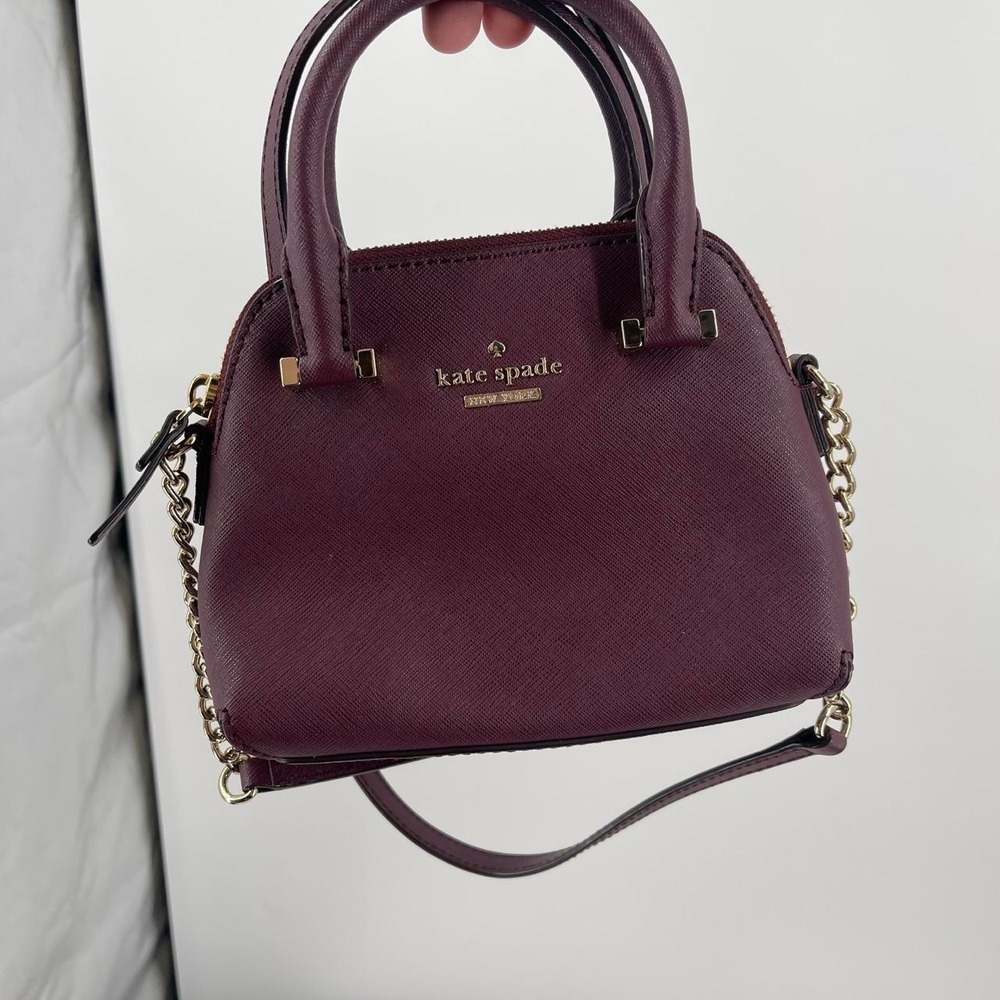 Kate Spade Leather Mini Purse Burgundy Cedar Street Crossbody Fall Quiet Luxury